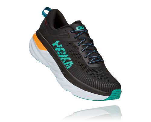 Hoka One One Bondi 7 Stabila Löparskor Herr Svarta | 74PRNZUJY