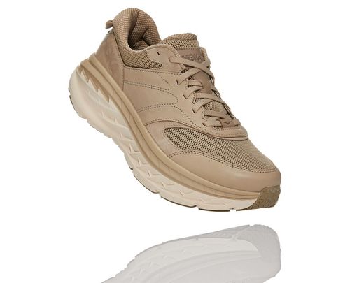 Hoka One One Bondi L Stabila Löparskor Unisex Dune / Oxford Tan | 83VMKNZPW