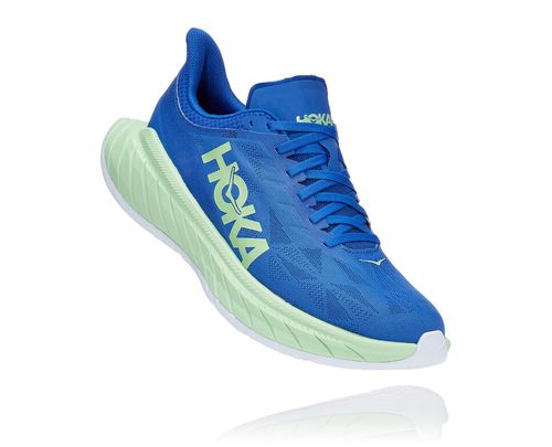 Hoka One One Carbon X 2 Stabila Löparskor Herr Blå Gröna | 62UIAZCDF