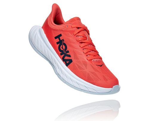 Hoka One One Carbon X 2 Stabila Löparskor Dam Korall Svarta | 98CHISOJD