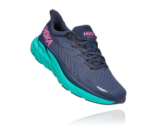 Hoka One One Clifton 8 Stabila Löparskor Dam Outer Space / Atlantis | 35DJGASVC