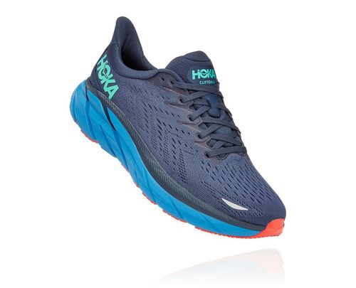 Hoka One One Clifton 8 Stabila Löparskor Herr Blå | 87UAMCEKW