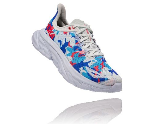 Hoka One One Clifton Edge Geometric Stabila Löparskor Unisex Blå Blå Blommiga | 61WUJYZKX