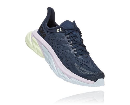 Hoka One One Clifton Edge Stabila Löparskor Dam Outer Space / Orchid Hush | 68WVYICTQ