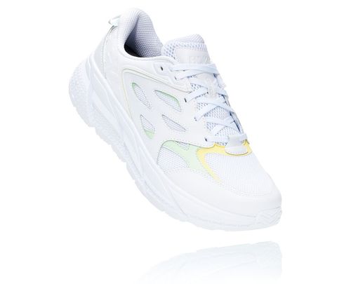 Hoka One One Clifton L Stabila Löparskor Unisex Vita Gröna | 10TJIKRXZ