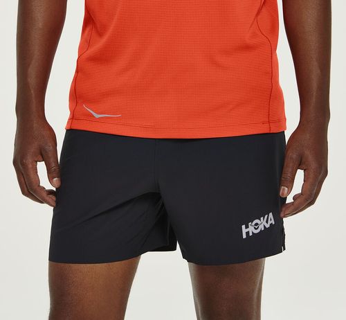 Hoka One One Glide 5" Shorts Herr Svarta | 19USPANLG