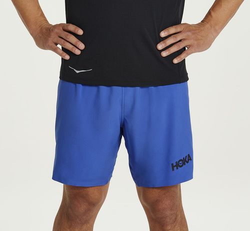 Hoka One One Glide 7" Shorts Herr Blå | 60QJILHWY