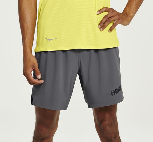 Hoka One One Glide 7" Shorts Herr Castlerock | 61PJLBOWX