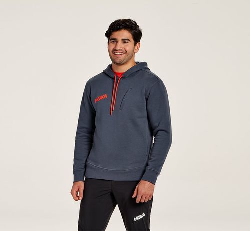 Hoka One One Hoodie Hoodie Herr Blå | 62ZPQEIBO