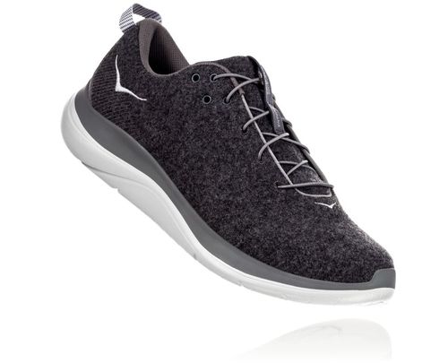 Hoka One One Hupana Flow Wool Stabila Löparskor Herr Mörk | 24DXTCMFG