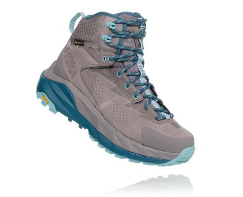 Hoka One One Kaha GORE-TEX Vandringskängor Dam Frost Gray / Aqua Haze | 20YKAXFEL