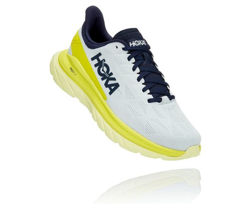 Hoka One One Mach 4 Stabila Löparskor Dam Blå Blommiga | 42JURSEPY