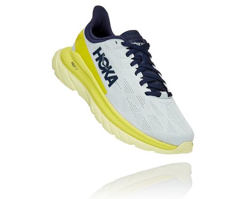 Hoka One One Mach 4 Stabila Löparskor Herr Blå Blommiga | 27XLPSOTK