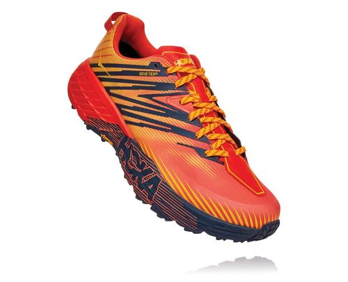 Hoka One One Speedgoat 4 GORE-TEX Trail löparskor Herr Röda Guld | 10IEJHPYN