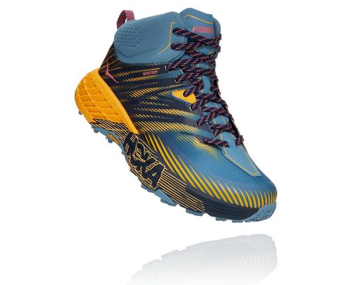 Hoka One One Speedgoat Mid GORE-TEX 2 Trail löparskor Dam Blå | 80YCOVAGN