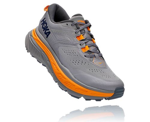 Hoka One One Stinson Atr 6 Trail löparskor Herr Frost Gray / Bright Marigold | 49UYOCLFM