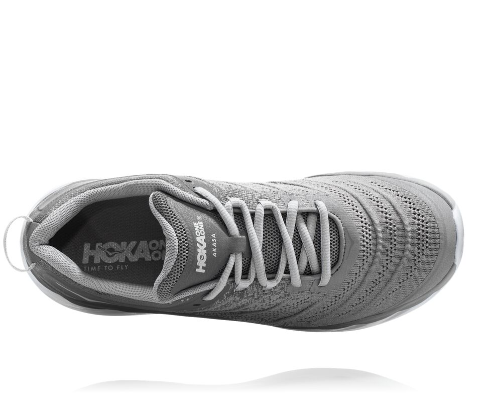 Hoka One One Akasa Stabila Löparskor Herr Frost Gray /Silver Sconce | 34CXDVPIT