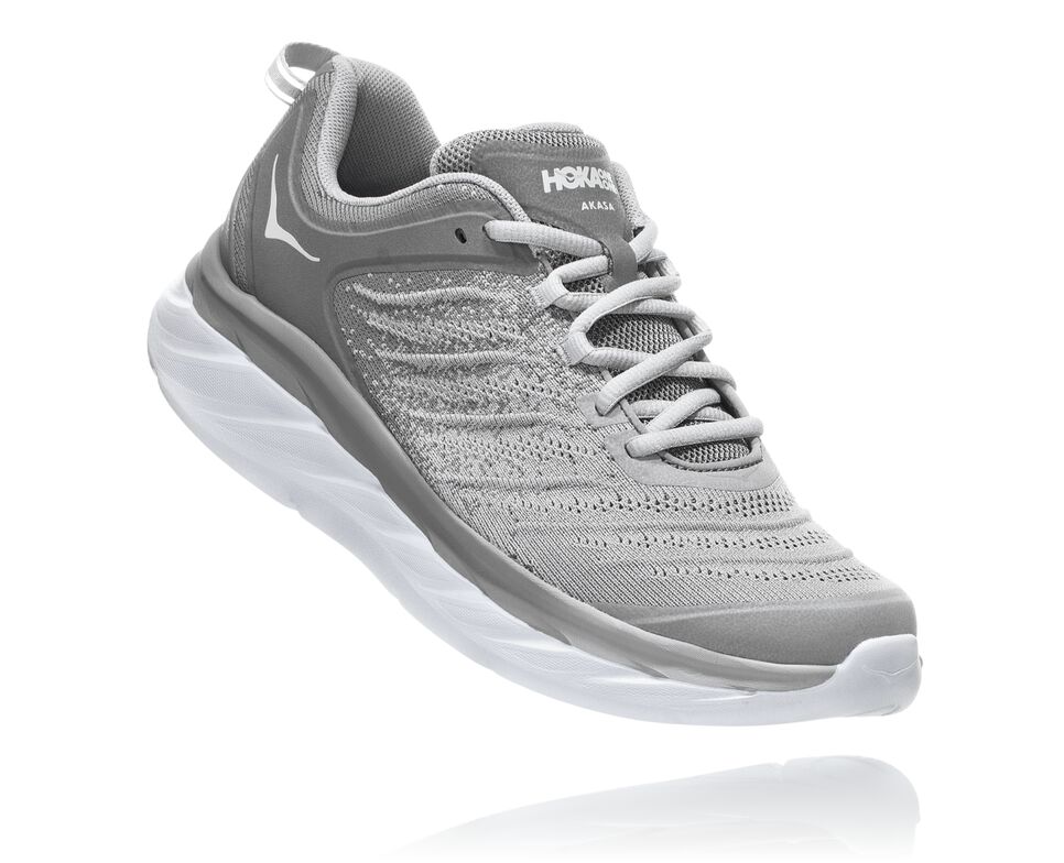 Hoka One One Akasa Stabila Löparskor Herr Frost Gray /Silver Sconce | 34CXDVPIT