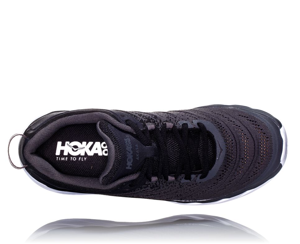 Hoka One One Akasa Stabila Löparskor Herr Svarta Mörk | 82KEXNFOP