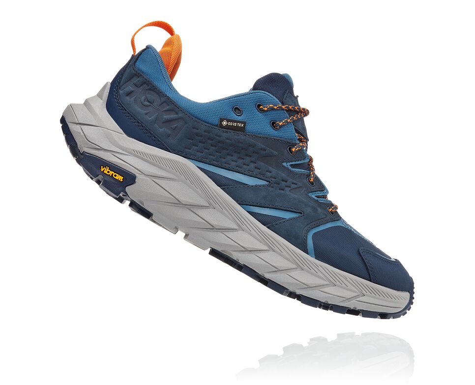 Hoka One One Anacapa Low GORE-TEX Vandringskängor Herr Outer Space / Real Teal | 12MKUYARC