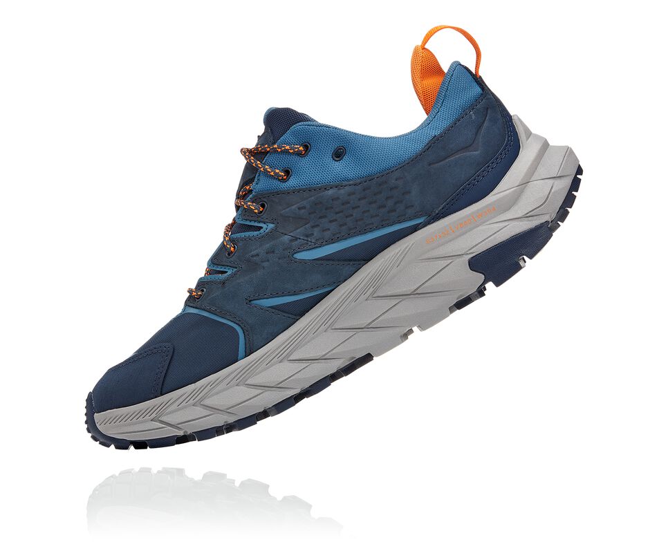 Hoka One One Anacapa Low GORE-TEX Vandringskängor Herr Outer Space / Real Teal | 12MKUYARC