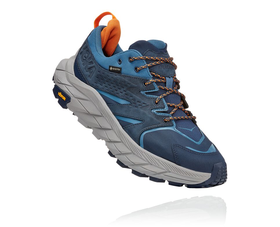 Hoka One One Anacapa Low GORE-TEX Vandringskängor Herr Outer Space / Real Teal | 12MKUYARC