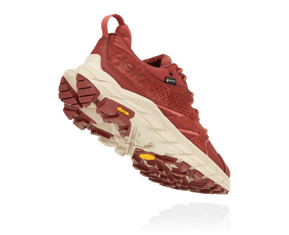 Hoka One One Anacapa Low GORE-TEX Vandringskängor Dam Cherry Mahogany / Hot Sauce | 54VZYEMJI