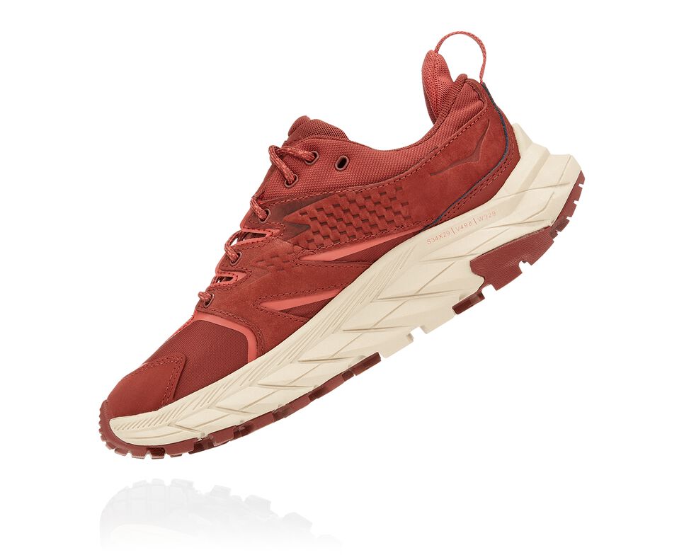 Hoka One One Anacapa Low GORE-TEX Vandringskängor Dam Cherry Mahogany / Hot Sauce | 54VZYEMJI