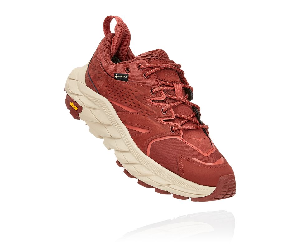 Hoka One One Anacapa Low GORE-TEX Vandringskängor Dam Cherry Mahogany / Hot Sauce | 54VZYEMJI