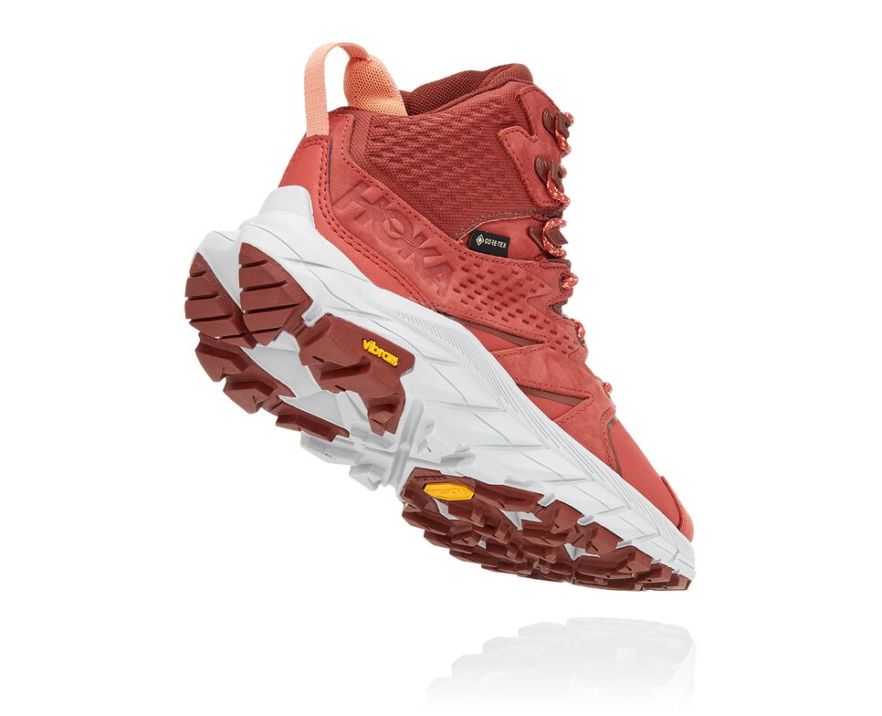 Hoka One One Anacapa Mid GORE-TEX Vandringskängor Dam Hot Sauce / Cherry Mahogany | 02GOBQJCA