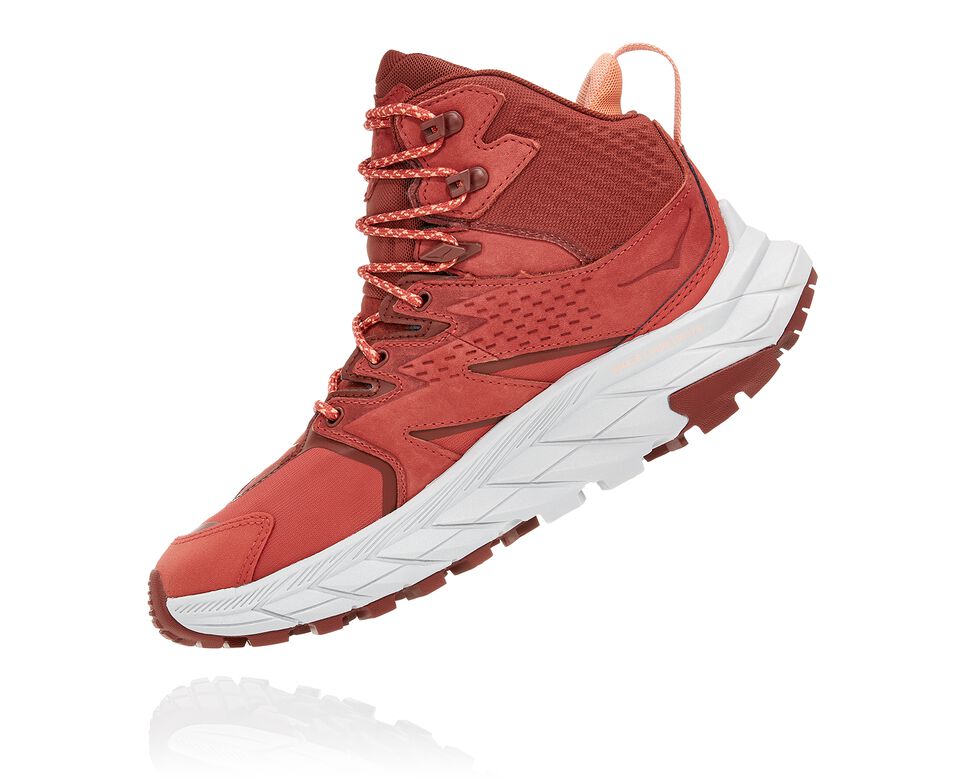 Hoka One One Anacapa Mid GORE-TEX Vandringskängor Dam Hot Sauce / Cherry Mahogany | 02GOBQJCA