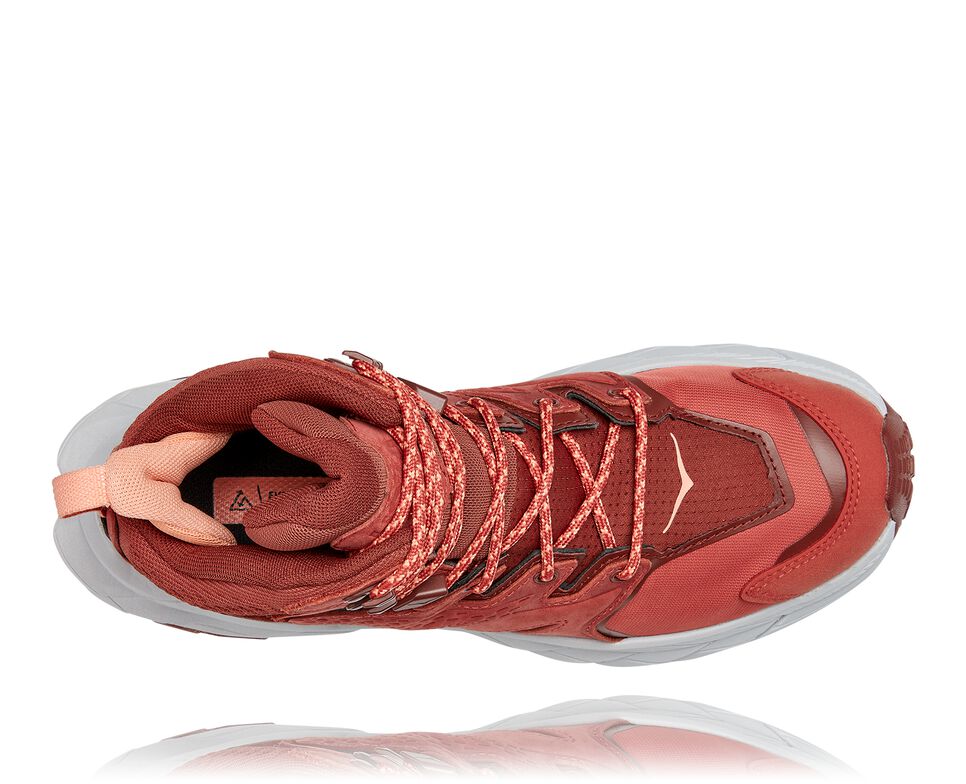 Hoka One One Anacapa Mid GORE-TEX Vandringskängor Dam Hot Sauce / Cherry Mahogany | 02GOBQJCA