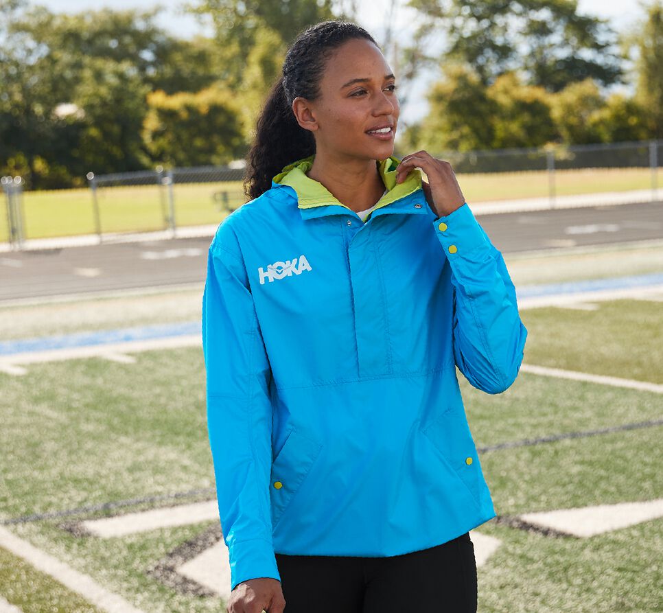 Hoka One One Anorak Packable Lätta Jacka Unisex Blå | 58WSGOTAI