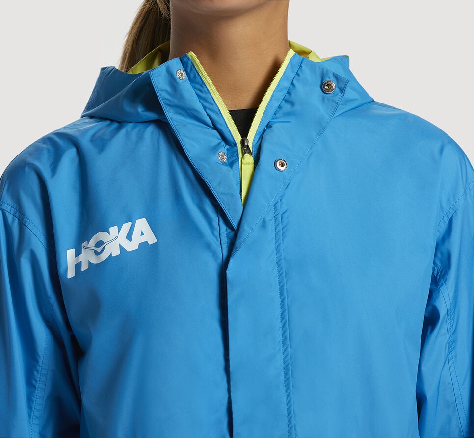 Hoka One One Anorak Packable Lätta Jacka Unisex Blå | 58WSGOTAI