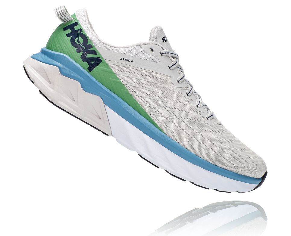 Hoka One One Arahi 4 Stabila Löparskor Herr Lunar Rock / Nimbus Cloud | 61DBVGAKT