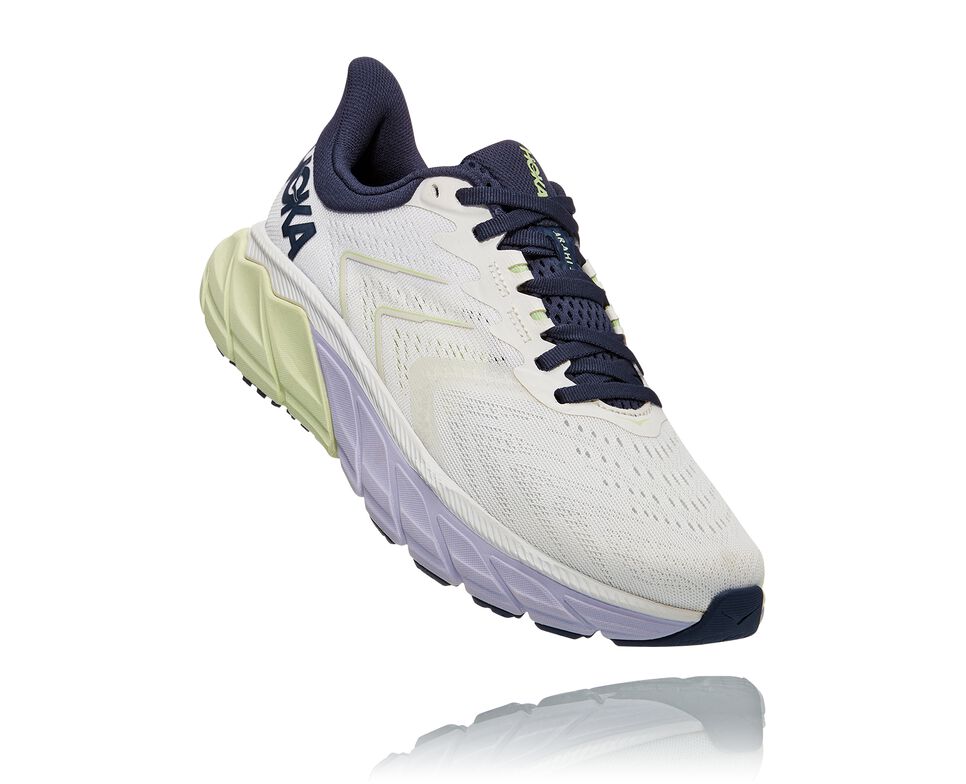 Hoka One One Arahi 5 Stabila Löparskor Dam Blanc De Blanc / Outer Space | 06OQJLMRX