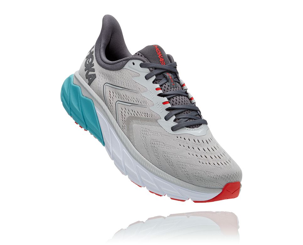 Hoka One One Arahi 5 Stabila Löparskor Herr Harbor Mist / Aquarelle | 79VPHYIMZ