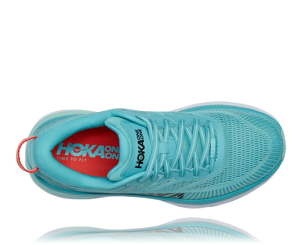 Hoka One One Bondi 7 Stabila Löparskor Dam Blå | 39PAJOXQR