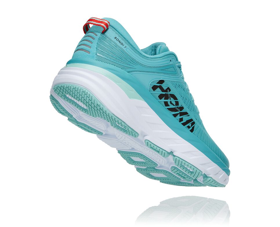 Hoka One One Bondi 7 Stabila Löparskor Dam Blå | 39PAJOXQR