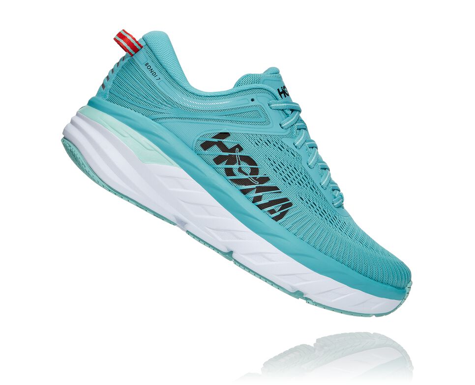 Hoka One One Bondi 7 Stabila Löparskor Dam Blå | 39PAJOXQR