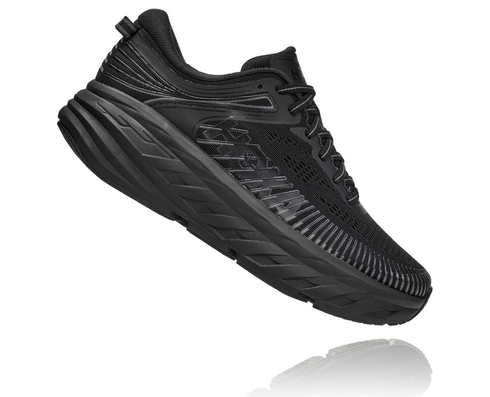 Hoka One One Bondi 7 Stabila Löparskor Dam Svarta Svarta | 65XRHNAKT