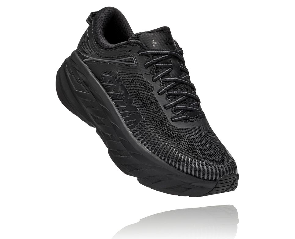 Hoka One One Bondi 7 Stabila Löparskor Dam Svarta Svarta | 65XRHNAKT