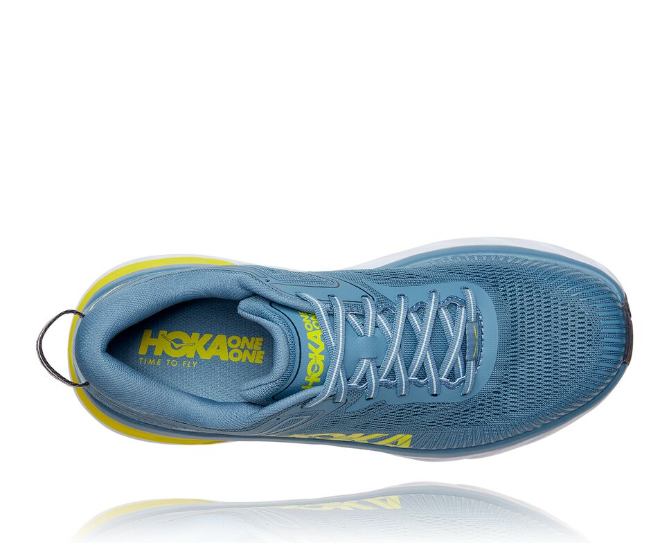 Hoka One One Bondi 7 Stabila Löparskor Herr Blå | 27RGWEHCZ