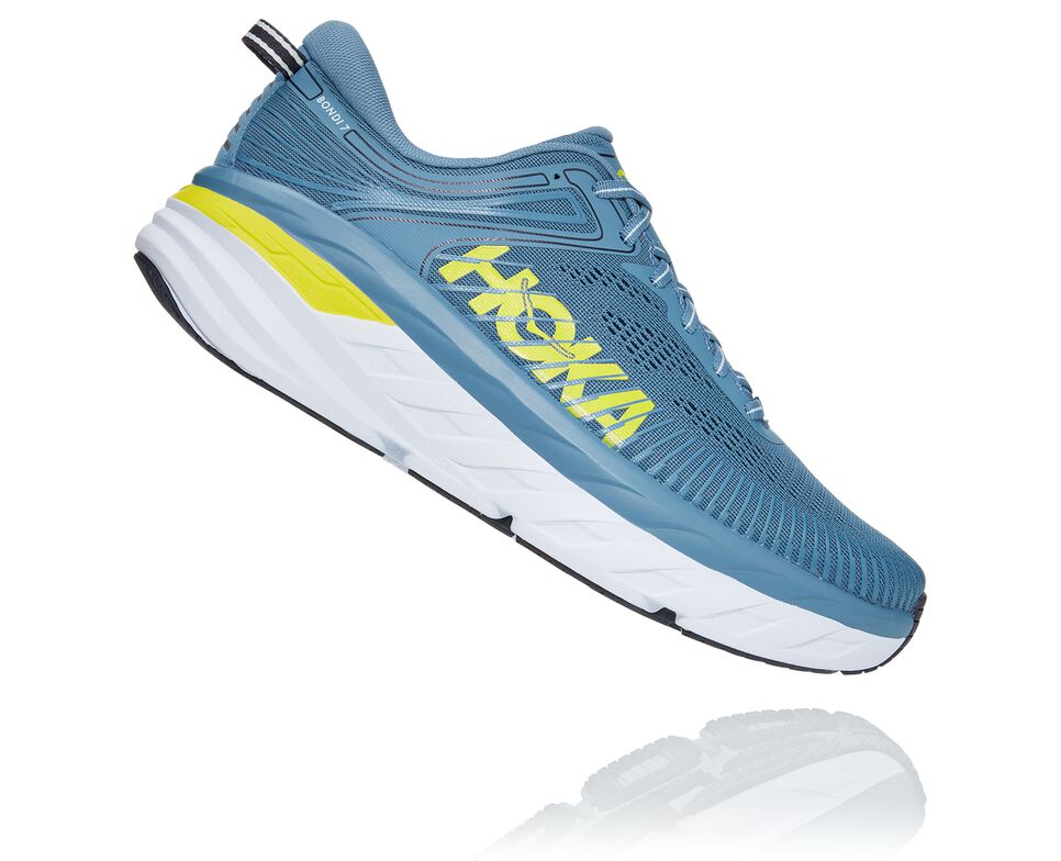 Hoka One One Bondi 7 Stabila Löparskor Herr Blå | 27RGWEHCZ