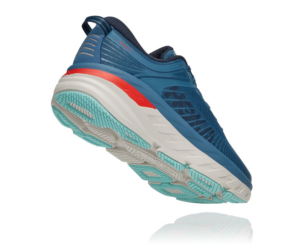 Hoka One One Bondi 7 Stabila Löparskor Herr Real Teal / Outer Space | 41XOFSPAG