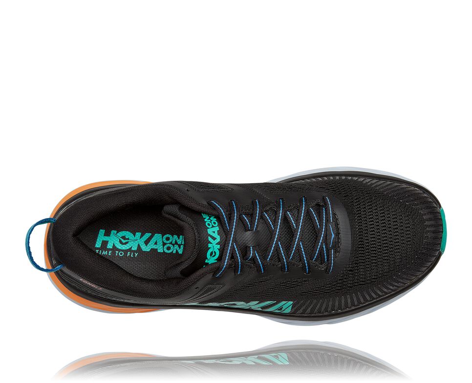 Hoka One One Bondi 7 Stabila Löparskor Herr Svarta | 74PRNZUJY