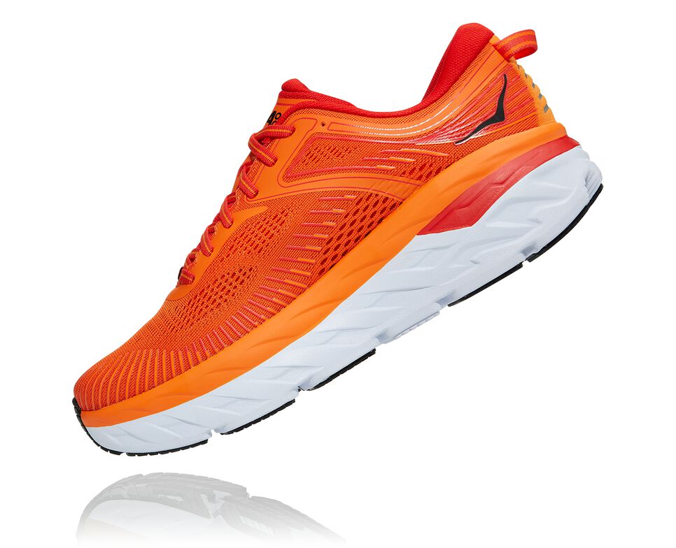 Hoka One One Bondi 7 Stabila Löparskor Herr Orange | 97QEXNVPK