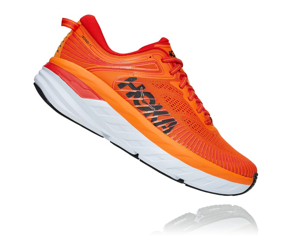 Hoka One One Bondi 7 Stabila Löparskor Herr Orange | 97QEXNVPK