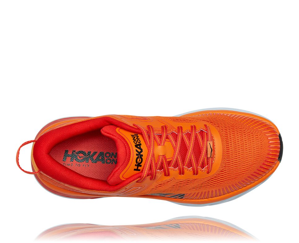 Hoka One One Bondi 7 Stabila Löparskor Herr Orange | 97QEXNVPK