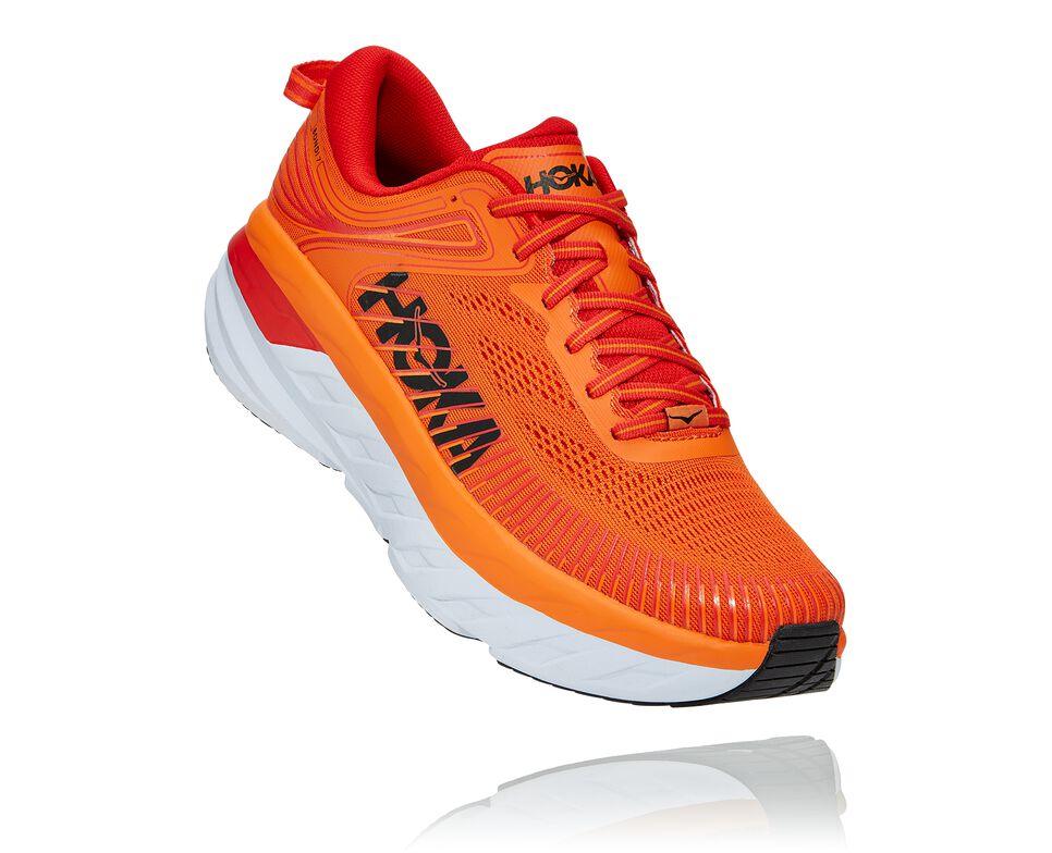 Hoka One One Bondi 7 Stabila Löparskor Herr Orange | 97QEXNVPK